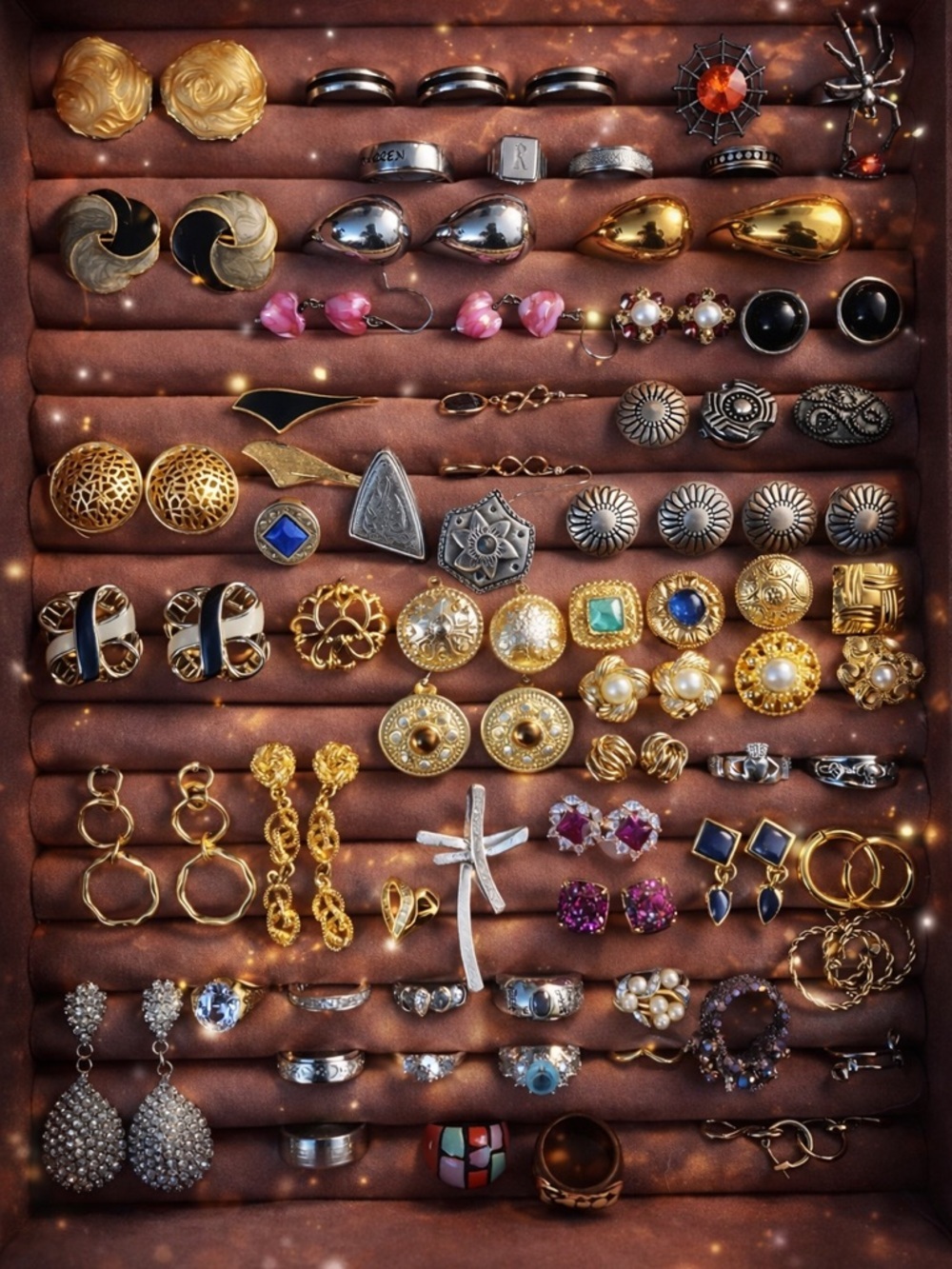 Vintage Jewelry Lot | Treasure Pull Mix | 2 LB | Gold Pearl Statement Edit